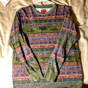 Paisley Stripe L/S SUPREME Long Sleeve Tee 2016 spring